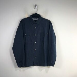 Link Soul Long Sleeve Button Up Shirt, Men's Size S - Navy